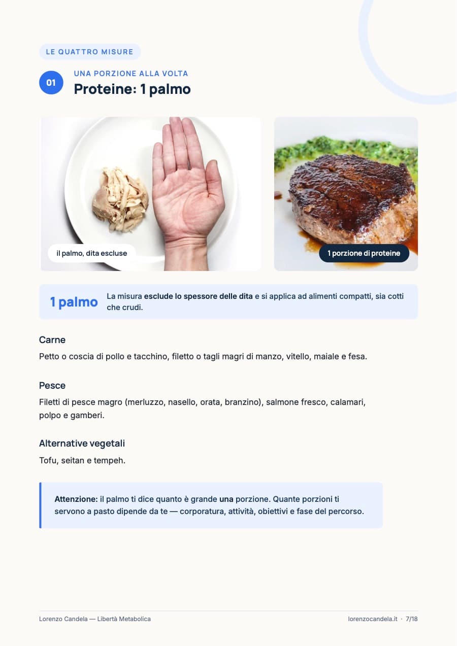 Pag. 7 · Proteine: 1 palmo, dal PDF